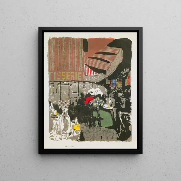 La Pâtisserie de Paysages et Intérieurs - Édouard Vuillard — framed artwork on a wall