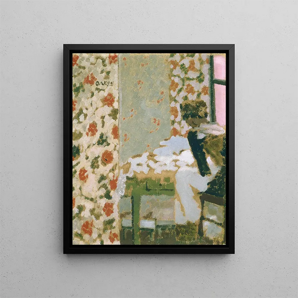 The Seamstress - Édouard Vuillard — framed artwork on a wall