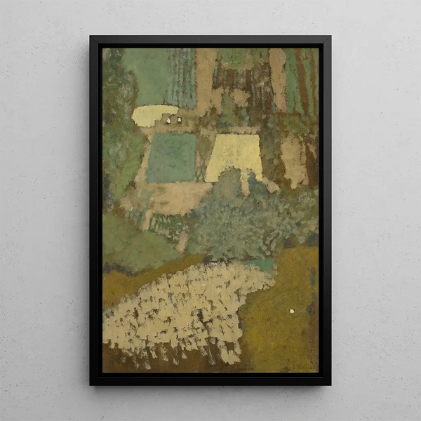Vue plongeante sur la colline - Édouard Vuillard — framed artwork on a wall