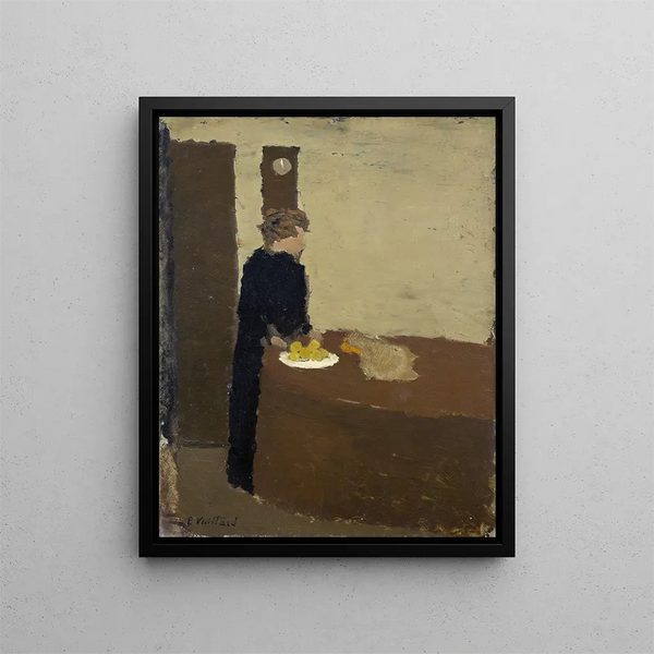 Woman in Black Painting - Édouard Vuillard — framed artwork on a wall