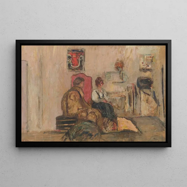 Yvonne Printemps dans sa loge - Édouard Vuillard — framed artwork on a wall