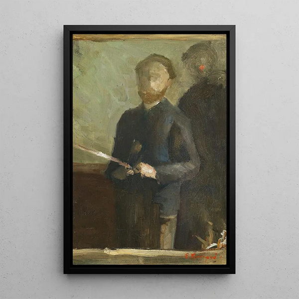 Study for Self-Portrait with Waroquy - Édouard Vuillard — framed artwork on a wall