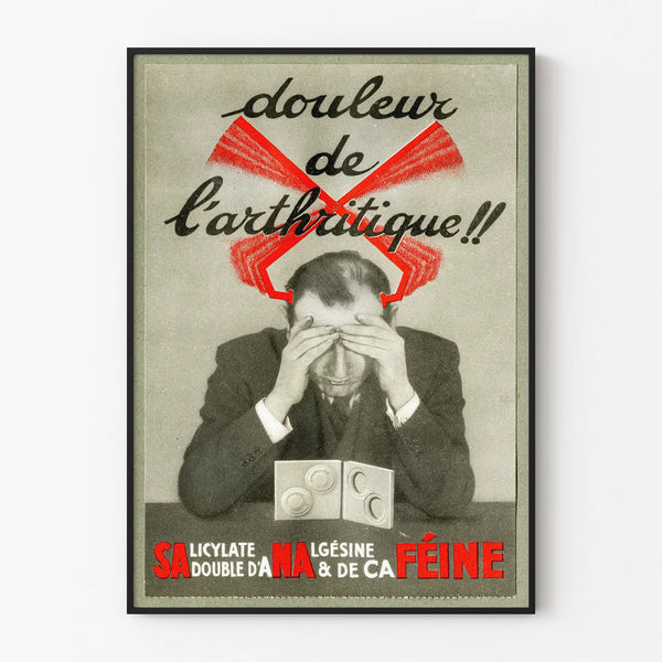 Vintage poster of the arthritic pain - Retro wall decoration