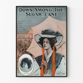 Vintage Poster Down Among The Sugar-Cane