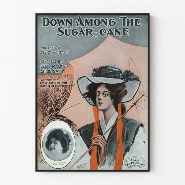 Vintage Poster Down Among The Sugar-Cane