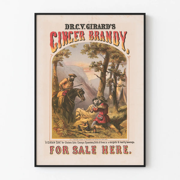 Vintage poster of Dr. C.Y. Girard's Ginger Brandy - Retro wall decoration