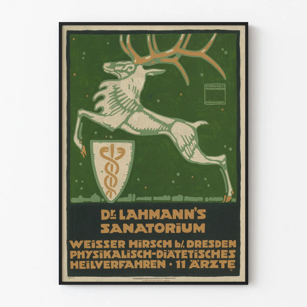Vintage poster of Dr. Lahmann's Sanatorium Weisser Hirsch Dresden