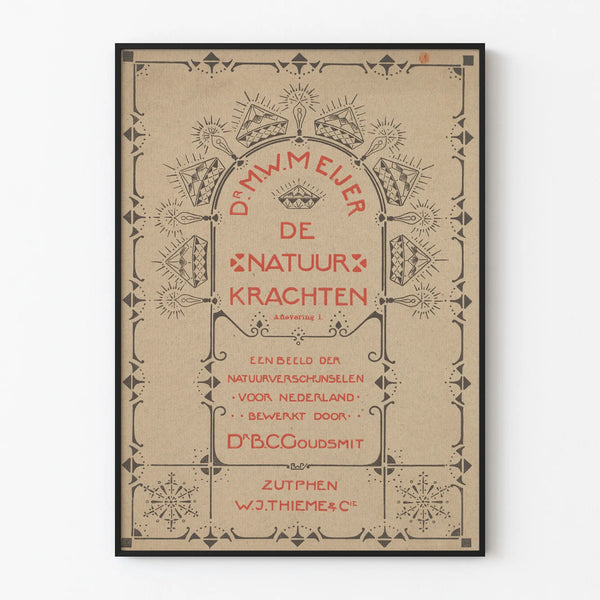 Vintage poster of De Natuurkrachten by Dr. M.W. Meijer – artistic wall decoration