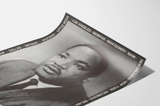 Homage poster to Dr. Martin Luther King Jr. – Black and white portrait