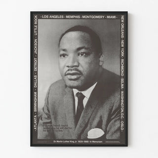 Homage poster to Dr. Martin Luther King Jr. – Black and white portrait