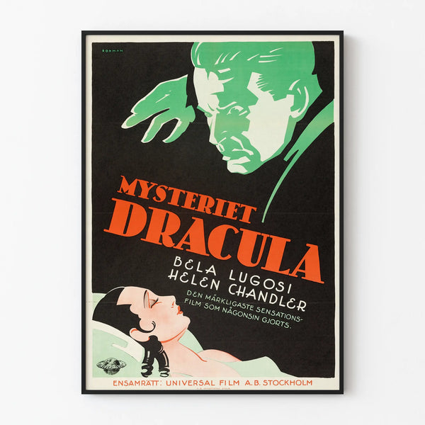 Vintage Dracula decorative poster retro style