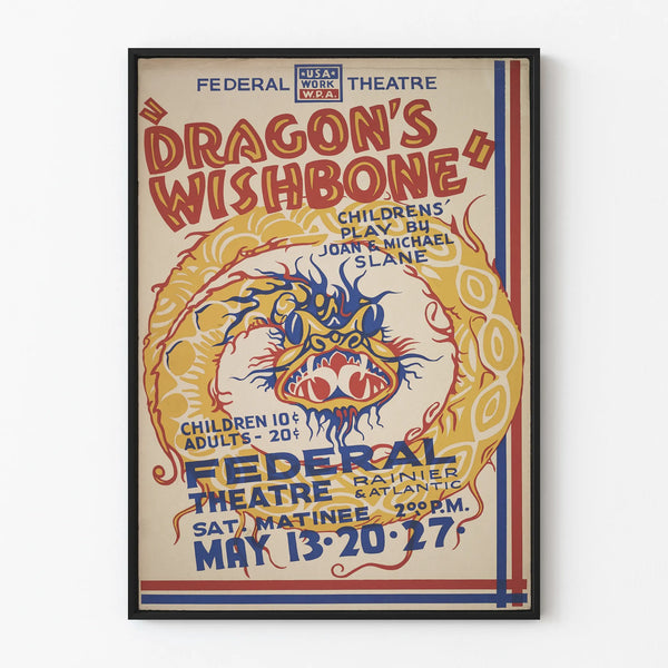 Vintage Poster Dragon's Wishbone for Wall Decoration