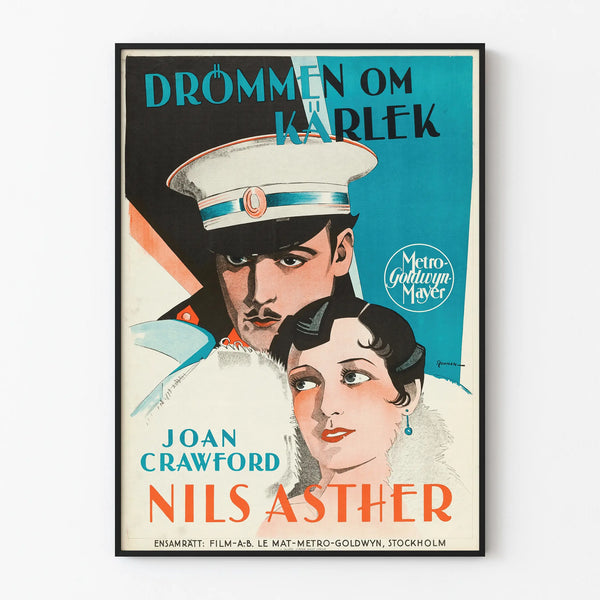 Vintage Poster Drömmen Om Kärlek - Retro Wall Decoration Poster