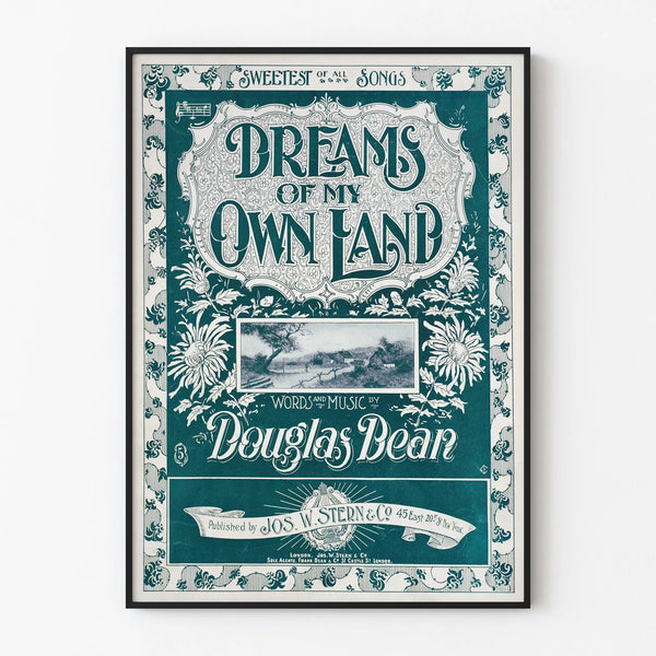 Vintage Dreams of My Own Land Poster – Retro Musical Wall Decoration