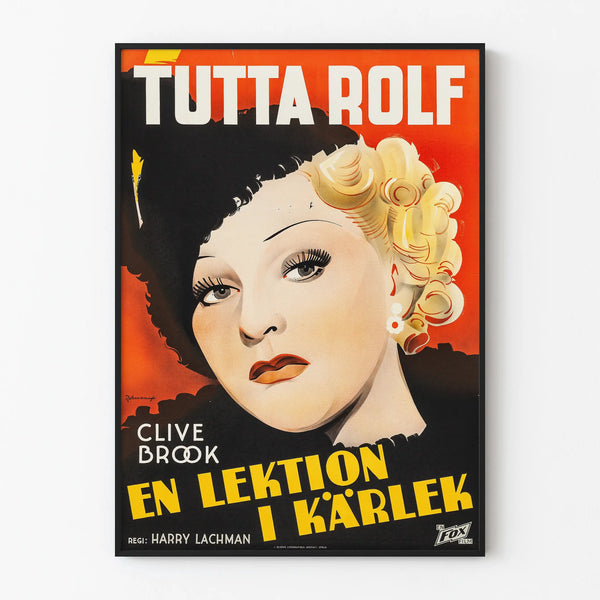 Vintage Cinema Poster Tutta Rolf - A Lesson in Love