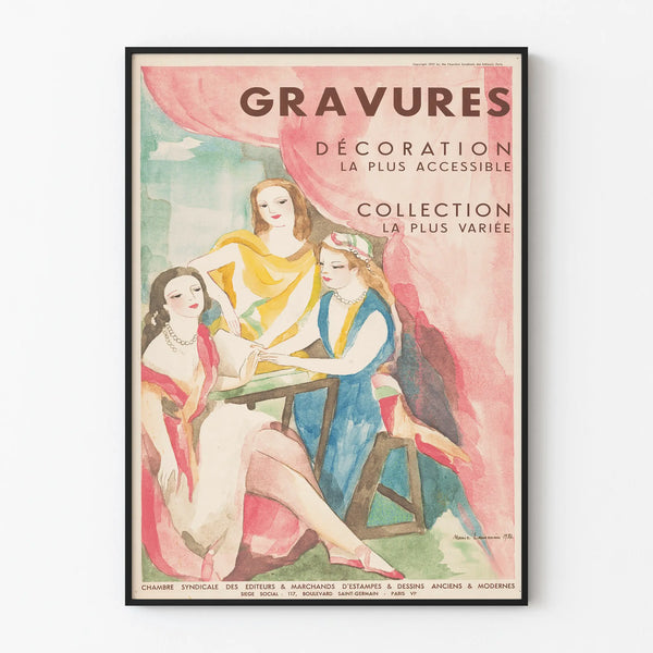 Vintage Poster Engravings Wall Decoration 1937