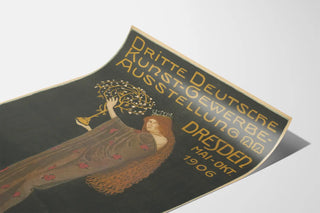 Art Nouveau Poster for Dresden Art Exhibition 1906