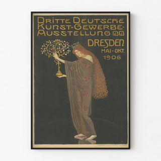 Art Nouveau Poster for Dresden Art Exhibition 1906