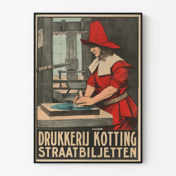 Vintage poster Drukkerij Kotting - Traditional printing