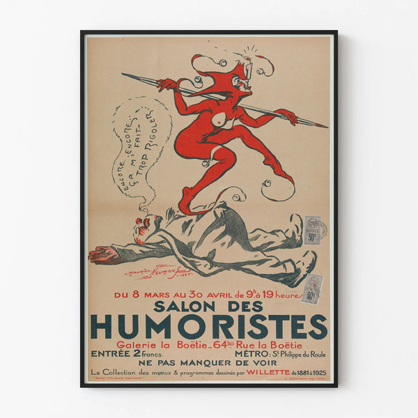 Vintage Poster of the Humorists' Salon - Retro Wall Decoration