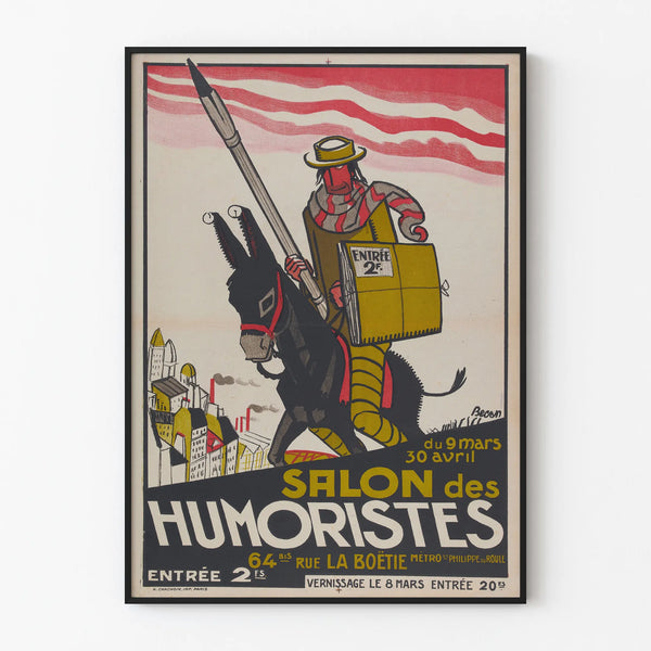 Poster Salon des Humoristes Paris - Vintage wall decoration