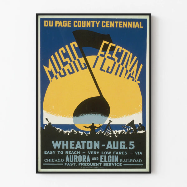 Vintage Poster for the Du Page County Centennial Music Festival