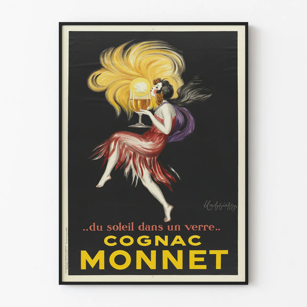 Vintage poster Cognac Monnet of the Sun in a Glass