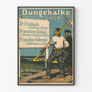 Vintage poster Düngerkalke - Old German advertising poster