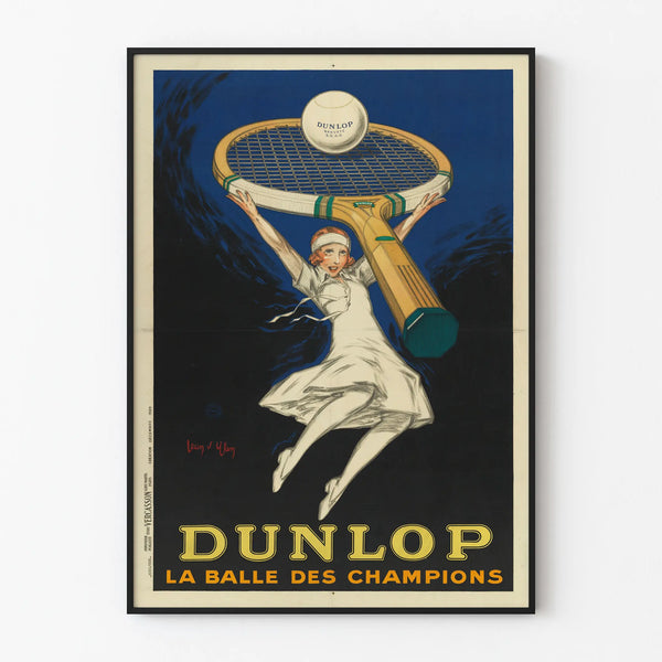 Vintage Dunlop Poster - The Champions' Ball Tennis
