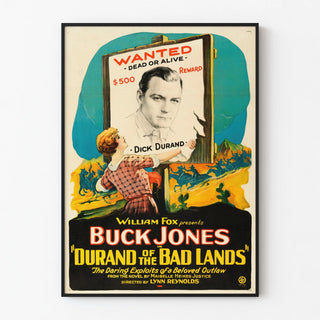 Vintage Western Poster Durand of the Bad Lands by Buck Jones