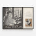 Portrait and History of Dylan Thomas Poster for Wall Decoration — framed artwork on a wall