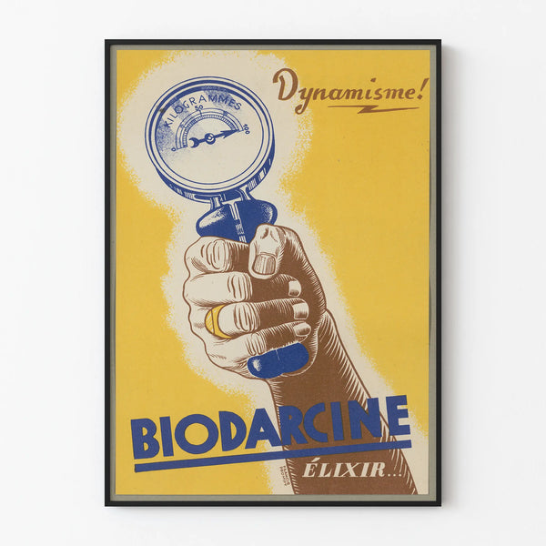 Vintage Poster Dynamisme Biodarcine Élixir - Retro Wall Decoration