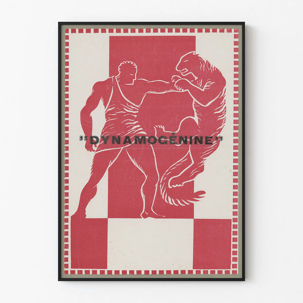 Vintage poster of Dynamogénine in red and white
