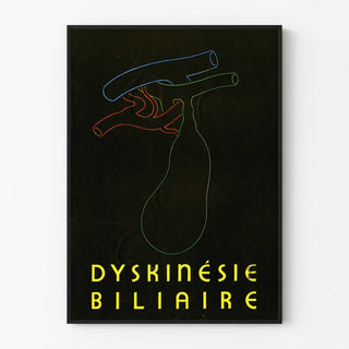 Minimalist Medical Poster of Biliary Dyskinesia