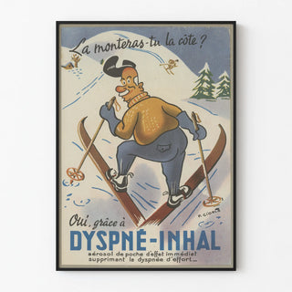 Vintage advertising poster Dyspné-Inhal for relief of dyspnea