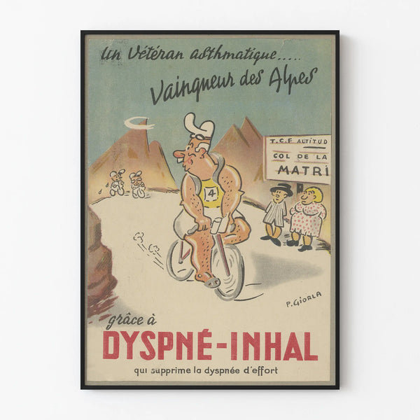 Vintage advertising poster Dyspné-Inhal for wall decoration