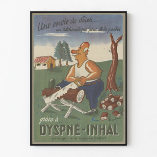 Vintage Poster Dyspné-Inhal Asthma and Dyspnea