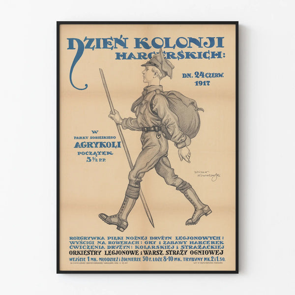 Vintage poster Dzień Kolonii Harcerskich 1917 for wall decoration