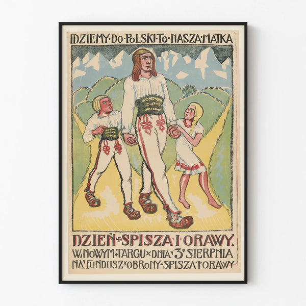 Vintage Polish Poster of Dzień Spisza and Orawa - Cultural Wall Decoration