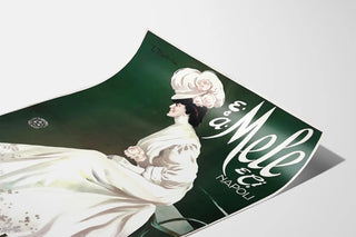 Vintage poster E. a Mele Napoli for fashion exhibition