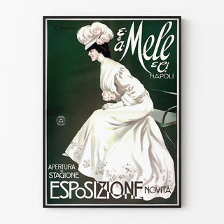 Vintage poster E. a Mele Napoli for fashion exhibition