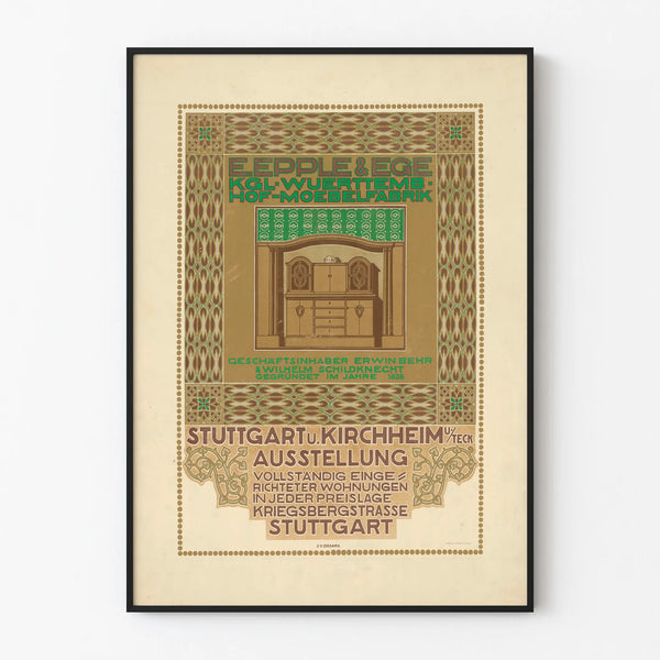 Vintage poster E. Epple & Ege Royal Wurtemberg furniture