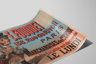 Vintage Poster E. Fouquet 138 Rue de Rivoli Paris — artwork view