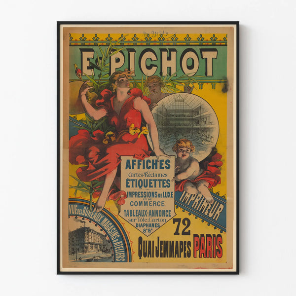 Vintage poster E. Pichot Printing and Advertising in Paris