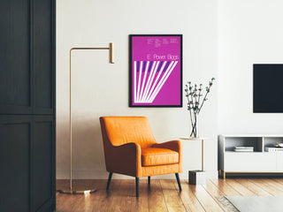 Poster E. Power Biggs - Vintage Violet Piano Design