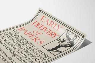 Vintage poster of fast newspaper delivery