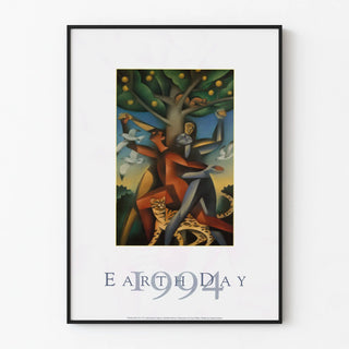 Earth Day 1994 Poster - Symbolic Wall Decoration of Nature and Ecology
