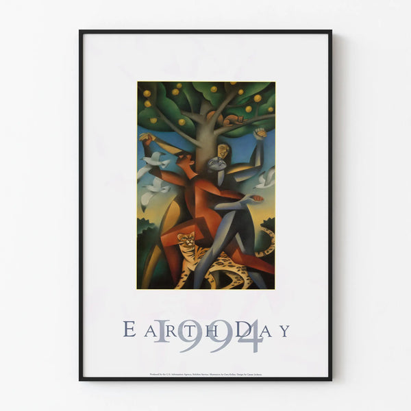 Earth Day 1994 Poster - Symbolic Wall Decoration of Nature and Ecology