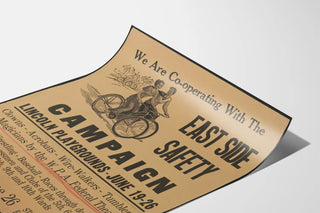 Vintage Safety Campaign Poster East Side