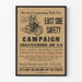 Vintage Safety Campaign Poster East Side